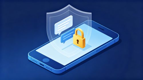 加密消息与隐私保护概念图，英国加密通信民调网络安全资讯配图